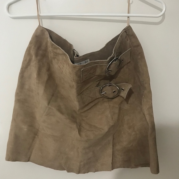 Mango Genuine Leather Buckle Skirt - Picture 2 of 6